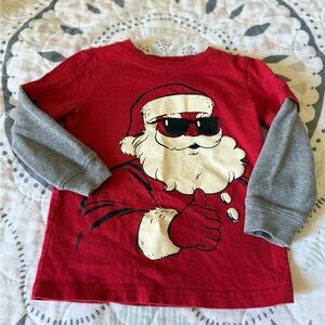 Carter’s Red Christmas Santa Long Sleeve Shirt. Size 2T